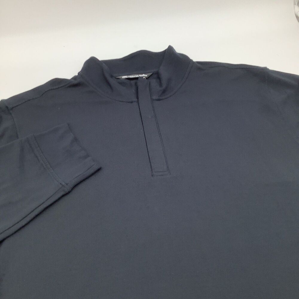 Travis Mathew Mens Long Sleeve 1/4 Zip Pullover Black Size XXL